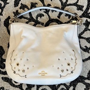 Ivory Coach Purse with jeweled detailing